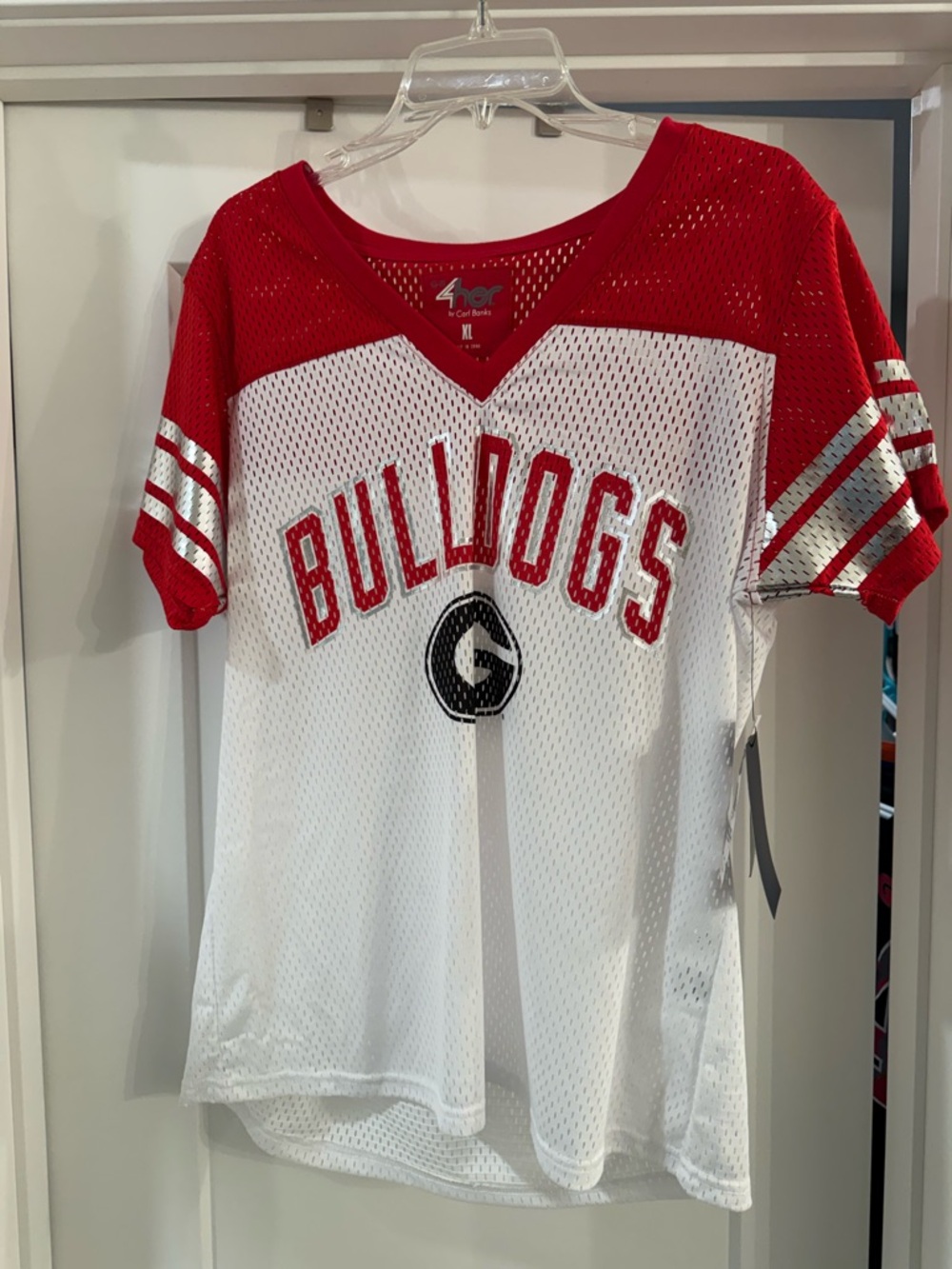Georgia Bulldogs Mesh Football Jersey - Red & White
